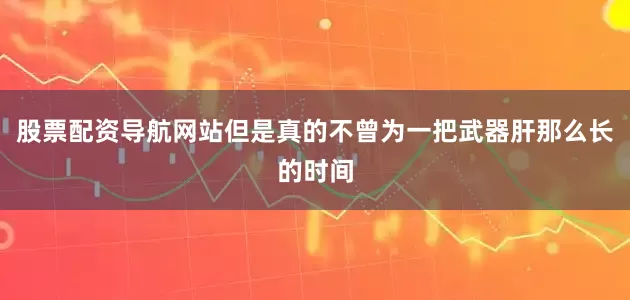 股票配资导航网站但是真的不曾为一把武器肝那么长的时间